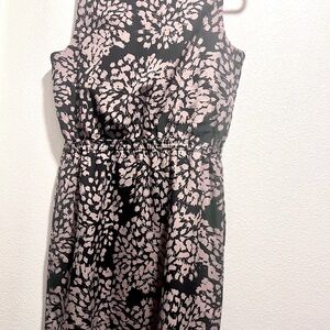 Elegant Black and Pink Floral Dress
